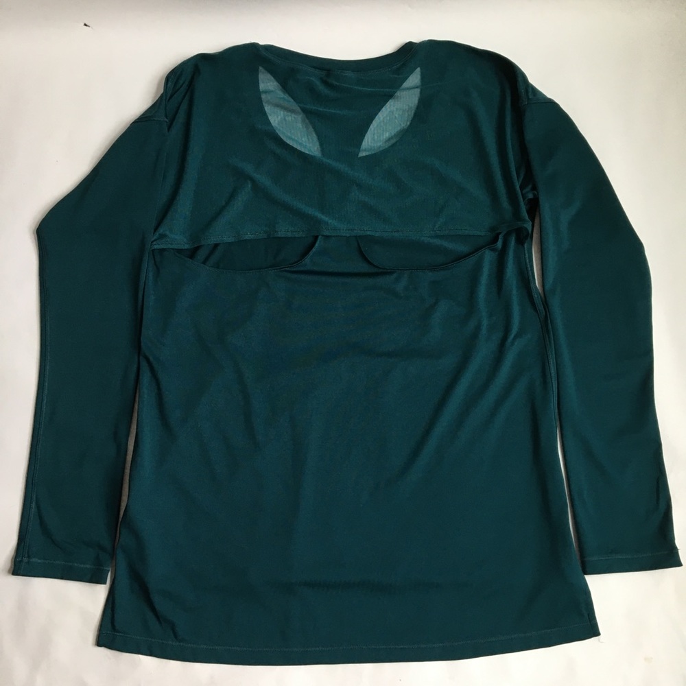 Calia Mesh Back Longsleeve Active Top Green Small - Picture 11 of 14